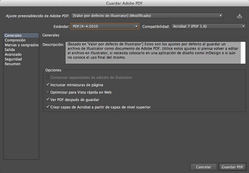 Sauvegarder sur Adobe PDF | PCG Barcelone